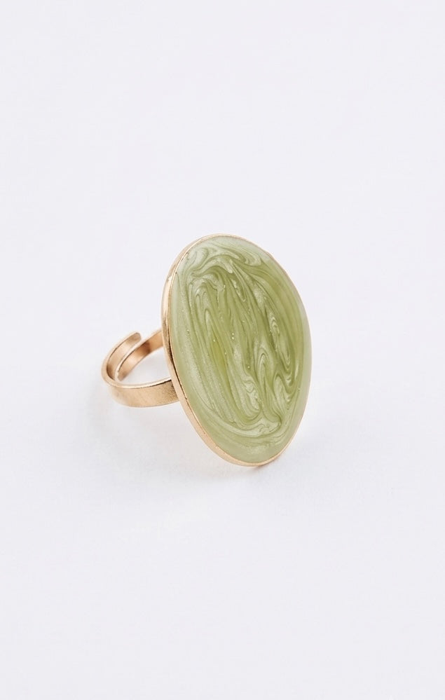 Anillo Maxi óvalo marmoleado +6 colores