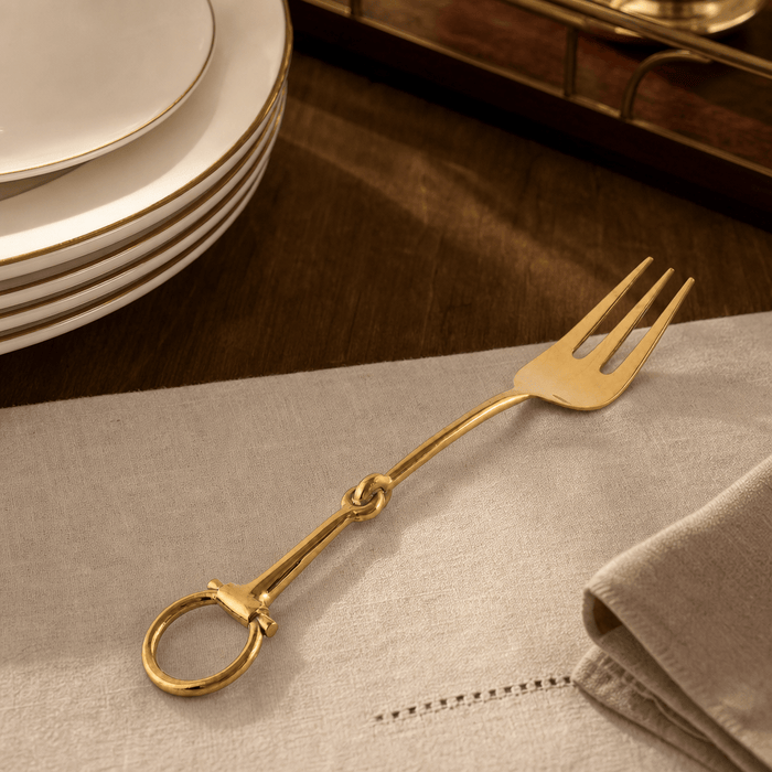 Bit Serving Fork - Stainless Steel Shiny Gold 2