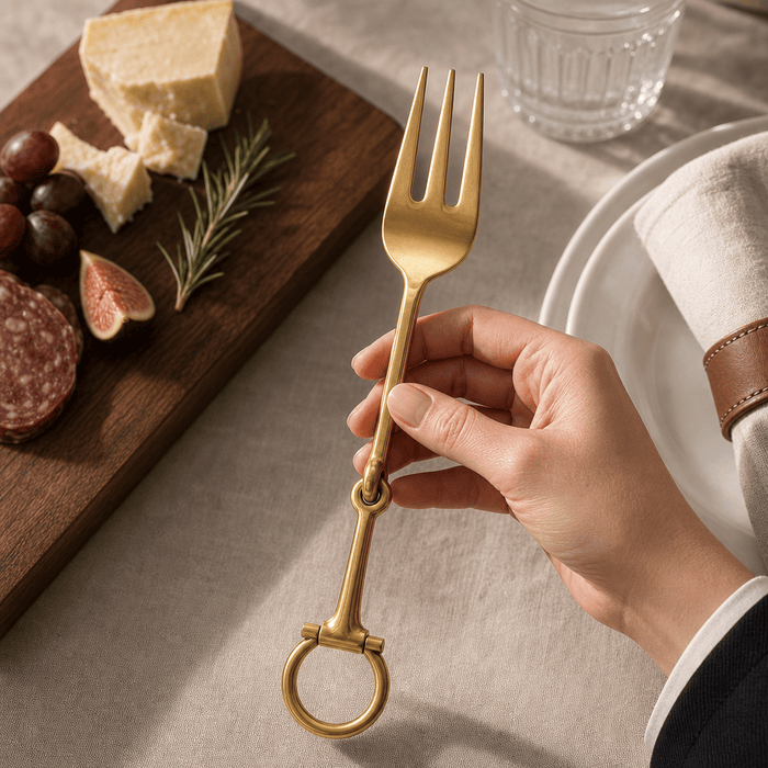Bit Serving Fork - Stainless Steel Shiny Gold 3