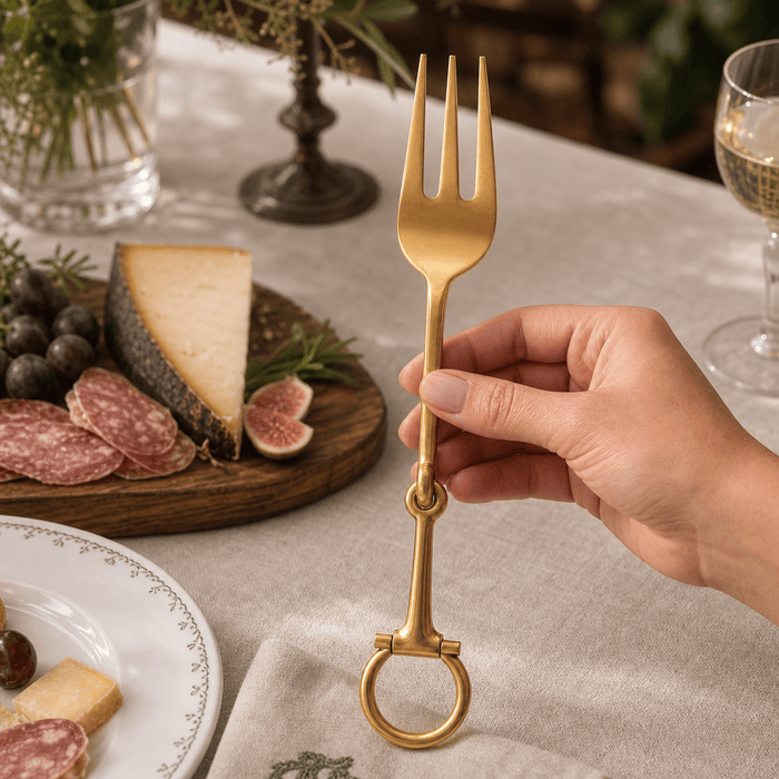 Bit Serving Fork - Stainless Steel Shiny Gold 5