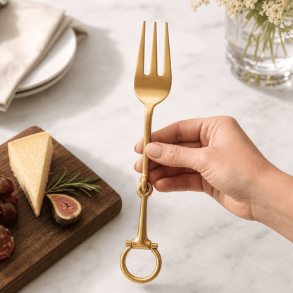 Bit Serving Fork - Stainless Steel Shiny Gold 7