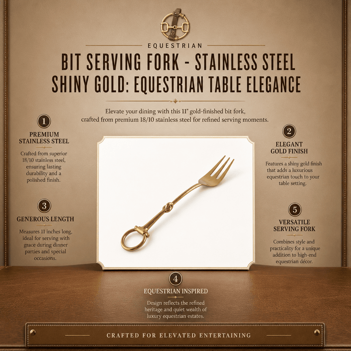 Bit Serving Fork - Stainless Steel Shiny Gold 8