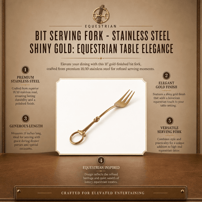 Bit Serving Fork - Stainless Steel Shiny Gold 8