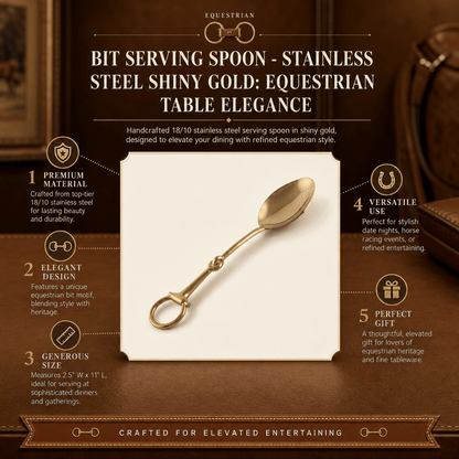 Bit Serving Spoon - Stainless Steel Shiny Gold 8