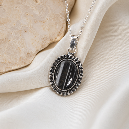Black Sulemani Agate Pendants – Natural Crystal Pendants Healing Cabochon Pendants