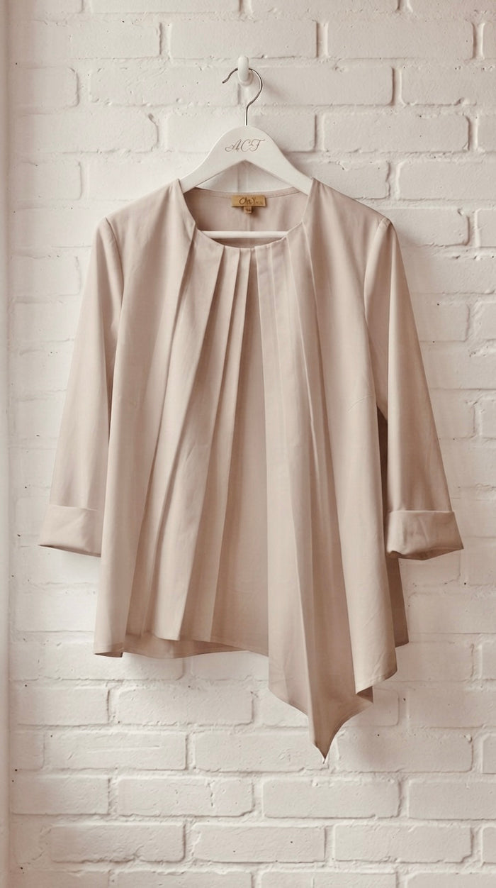 Blusa Plisada Asimétrica+1 color