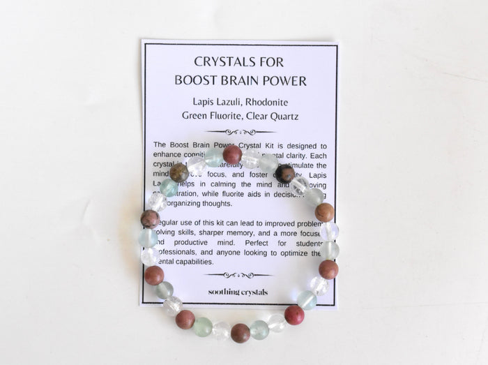 BOOST BRAIN POWER PACK Crystal Kit, Crystal Gift Kit.