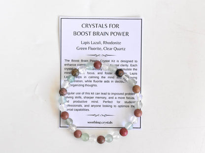BOOST BRAIN POWER PACK Crystal Kit, Crystal Gift Kit.