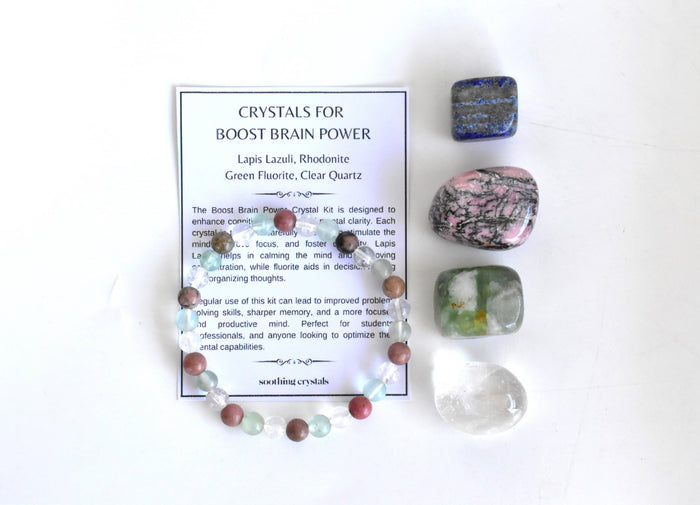 BOOST BRAIN POWER PACK Crystal Kit, Crystal Gift Kit.