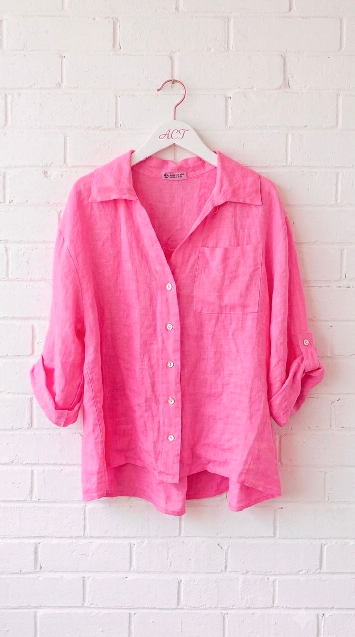 Camisa basic de lino Aurora +11 colores