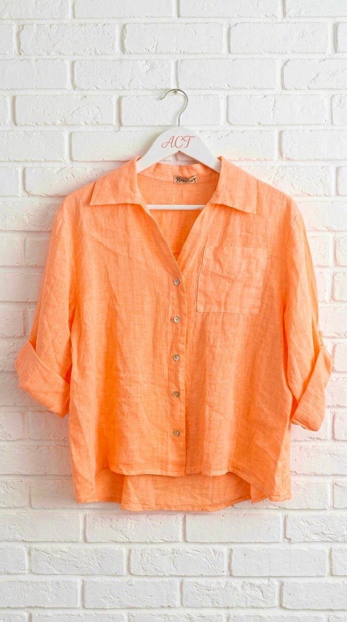 Camisa basic de lino Aurora +11 colores
