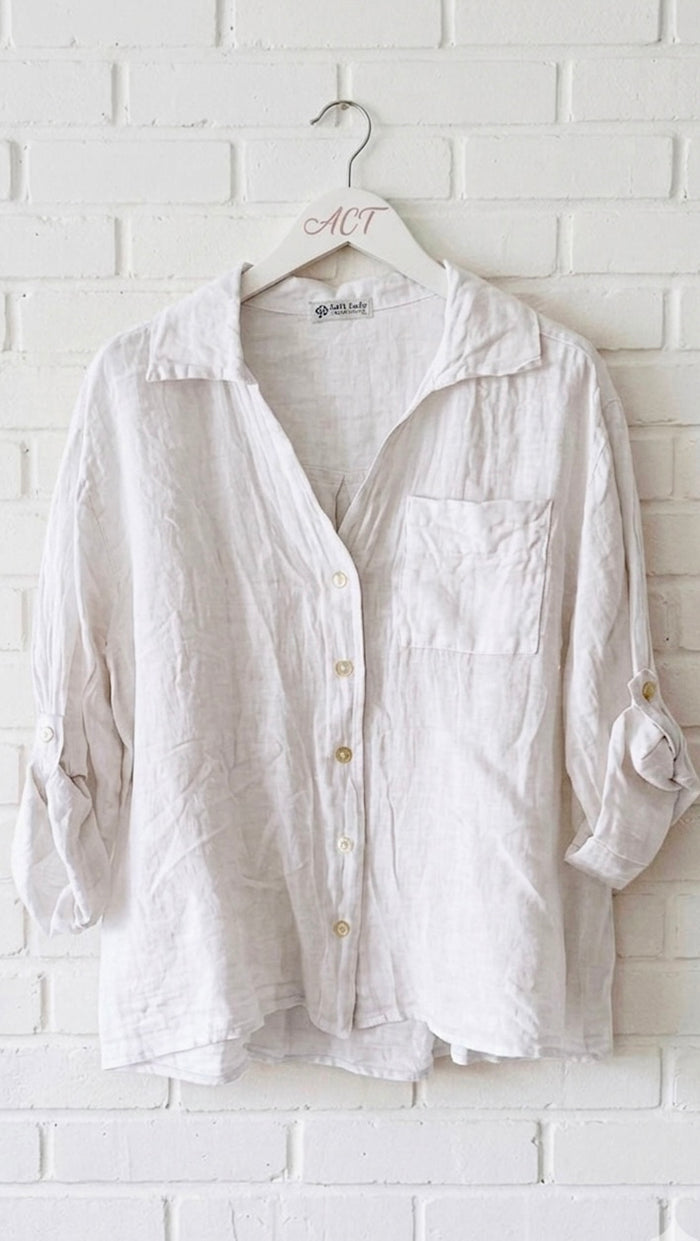 Camisa basic de lino Aurora +11 colores