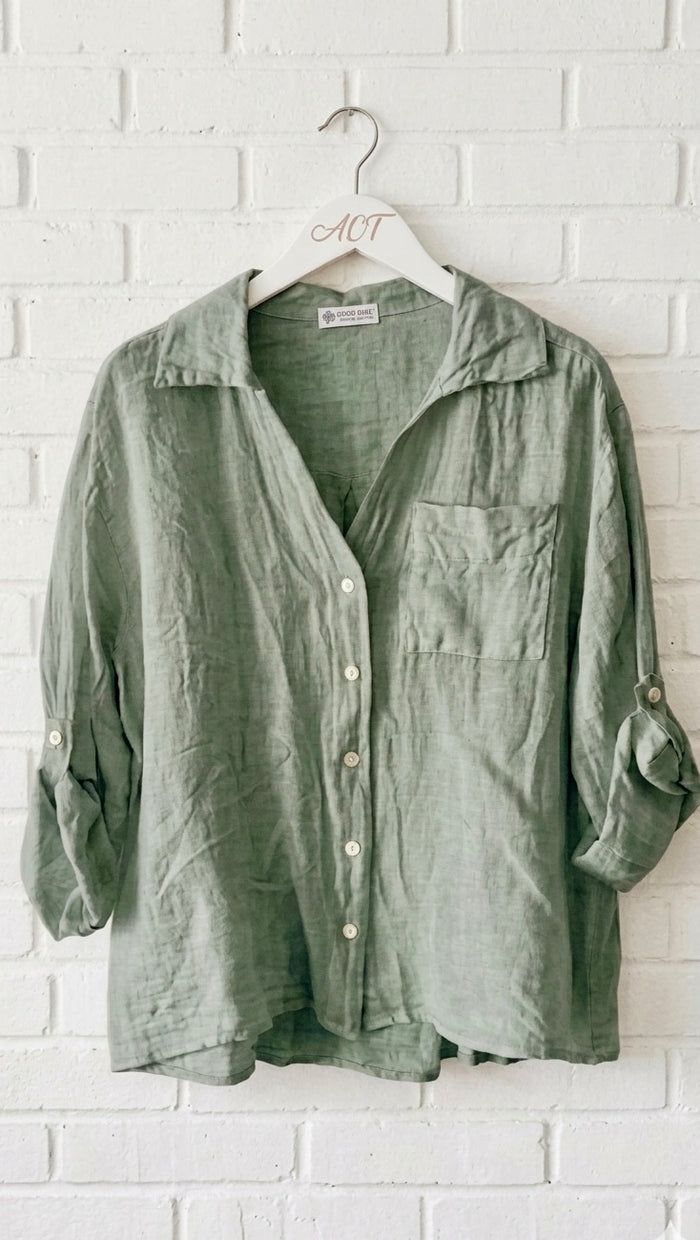 Camisa basic de lino Aurora +11 colores