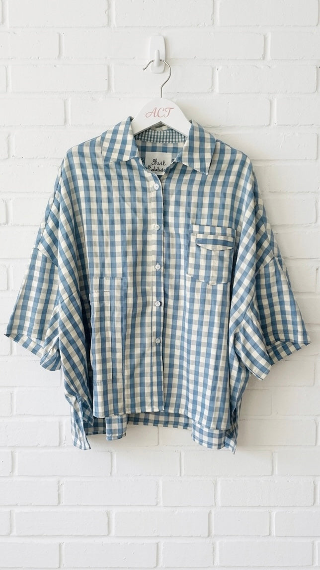 Camisa oversize cuadro vichy