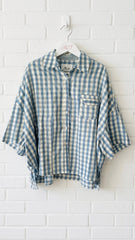 Camisa oversize cuadro vichy