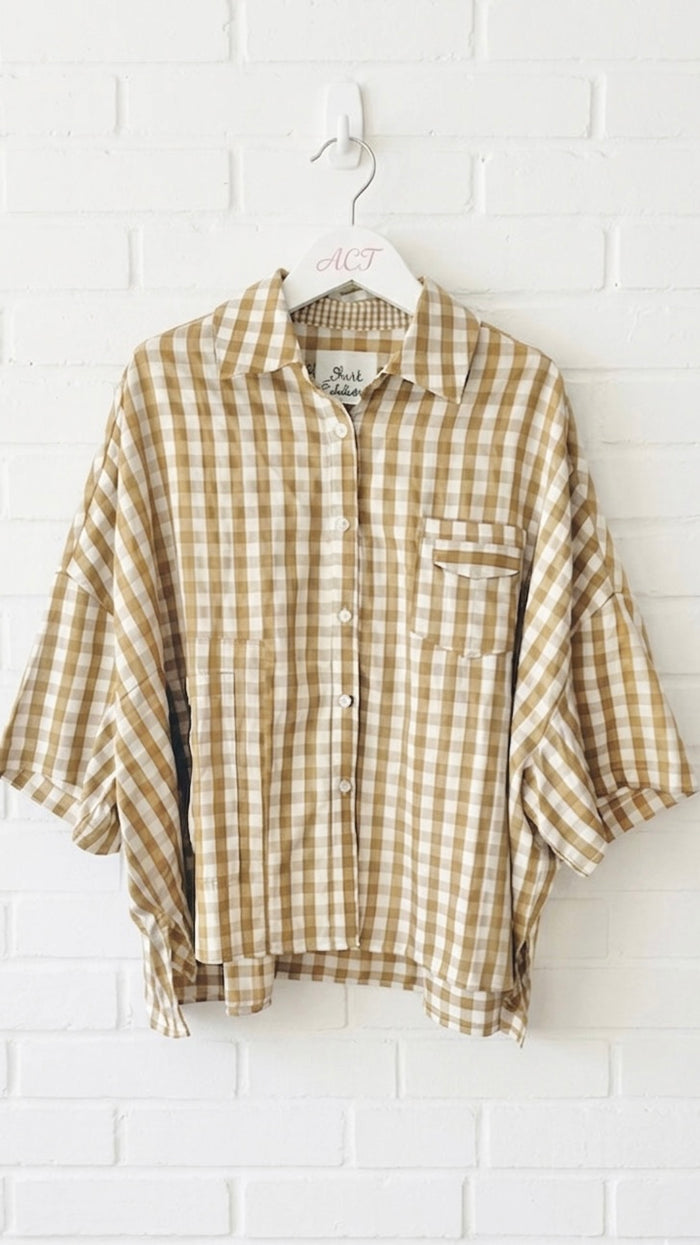 Camisa oversize cuadro vichy