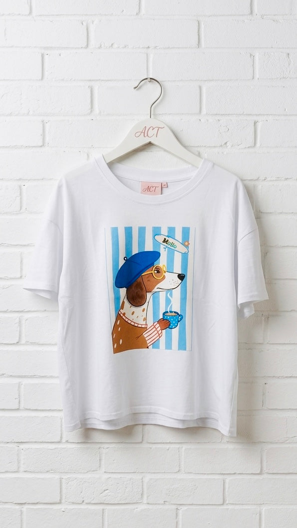 Camiseta parisina hello +1 color