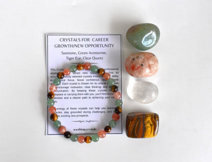 CAREER GROWTH/NEW OPPORTUNITY Crystal Kit, Crystal Gift Kit.