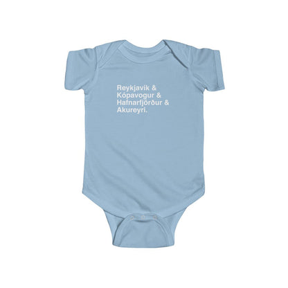 Cities Of Iceland Baby Bodysuit Scandinavian Design Studio