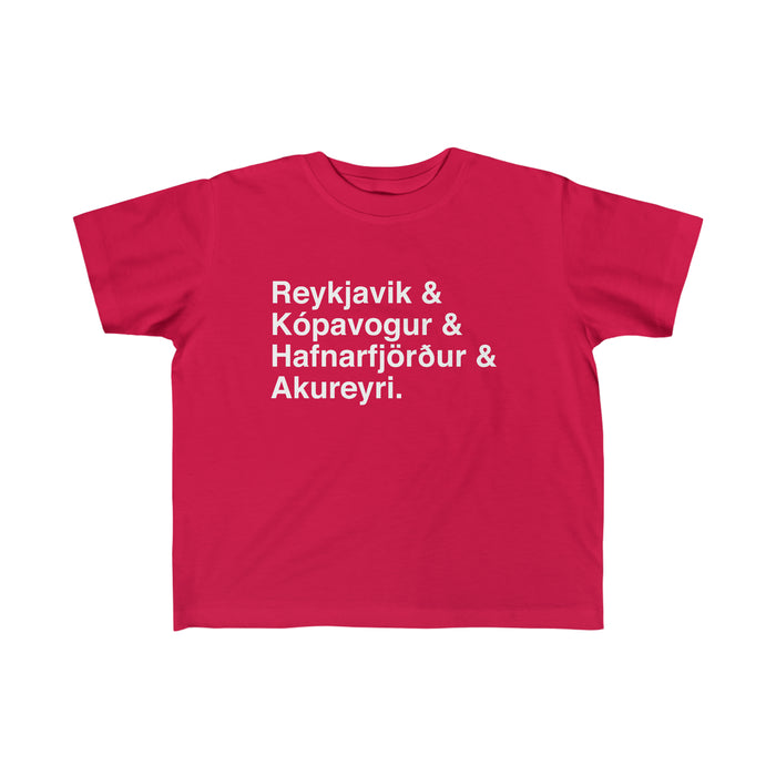 Cities Of Iceland Toddler Tee