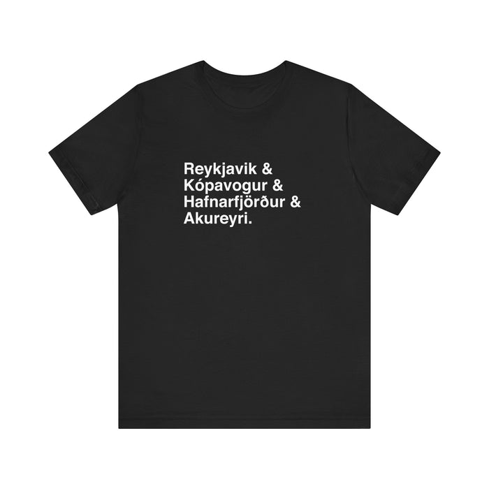 Cities Of Iceland Unisex T-Shirt