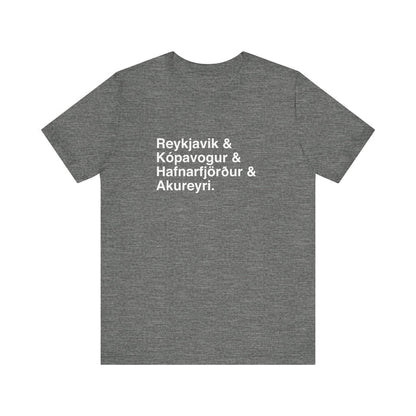Cities Of Iceland Unisex T-Shirt