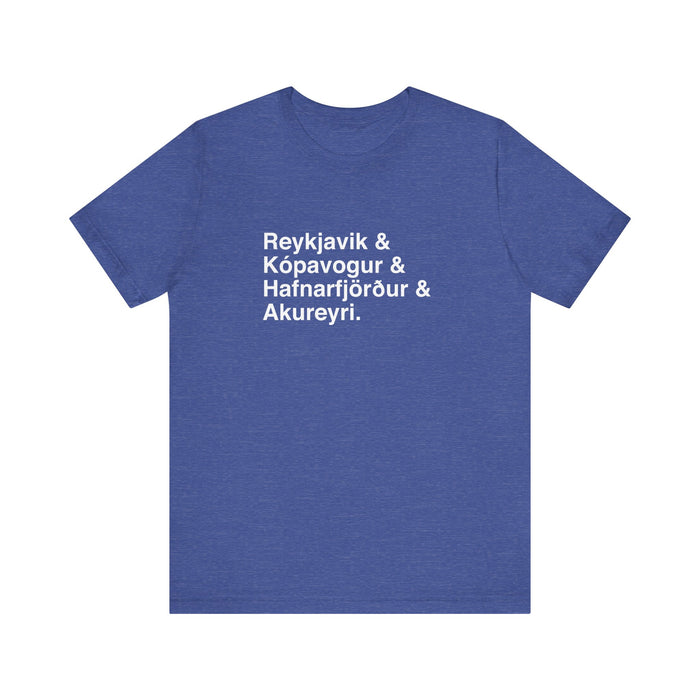Cities Of Iceland Unisex T-Shirt