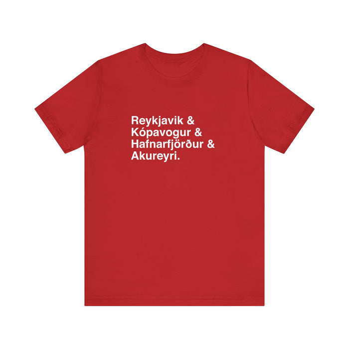 Cities Of Iceland Unisex T-Shirt
