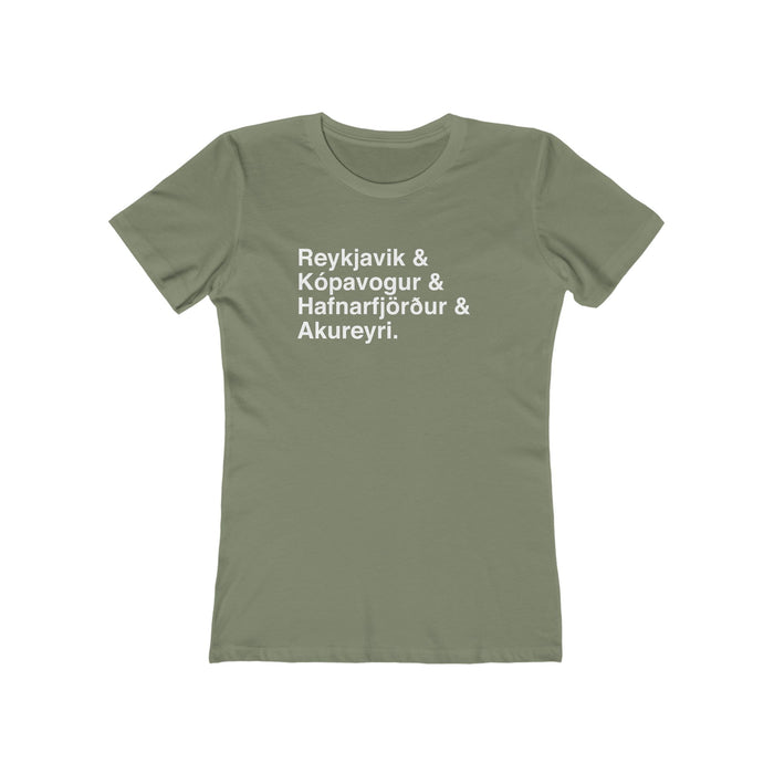 Cities Of Iceland Women's Fit T-Shirt