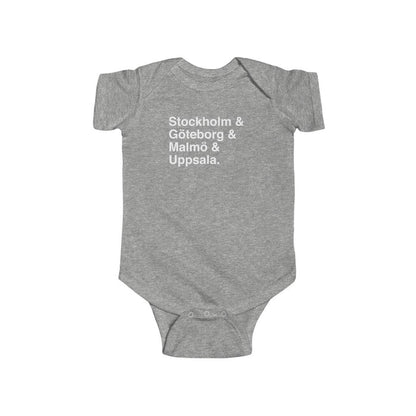 Cities Of Sweden Baby Bodysuit Scandinavian Design Studio