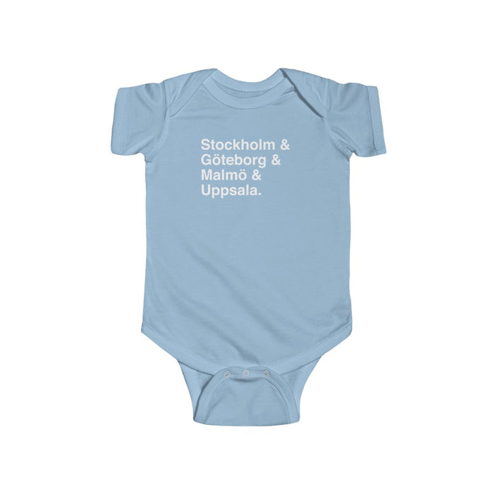 Cities Of Sweden Baby Bodysuit Scandinavian Design Studio