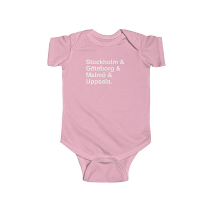 Cities Of Sweden Baby Bodysuit Scandinavian Design Studio