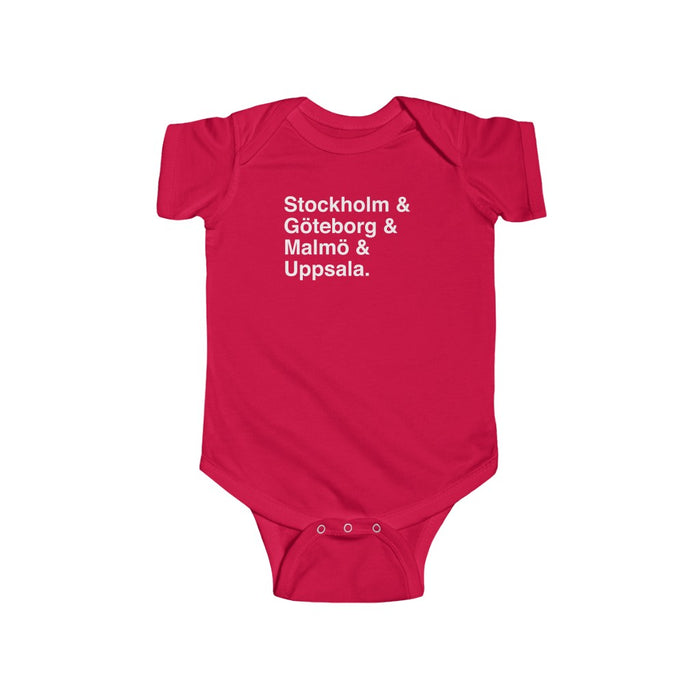 Cities Of Sweden Baby Bodysuit Scandinavian Design Studio