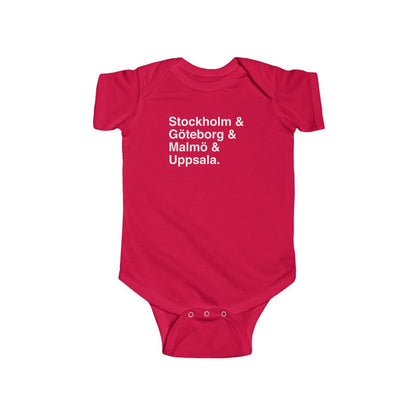Cities Of Sweden Baby Bodysuit Scandinavian Design Studio