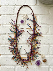 Collar flecos, multicolores