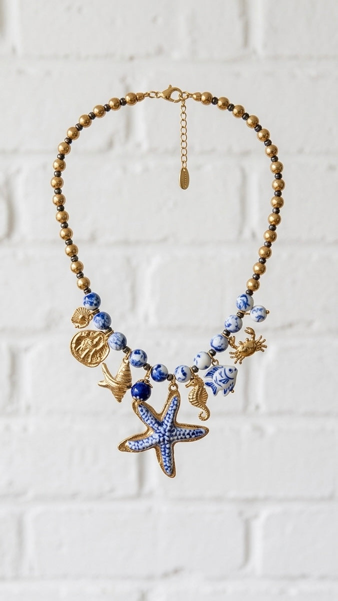 Collar porcelana marinero