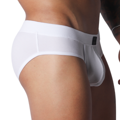 Cookie White Brief vista frontal de Gigo Underwear