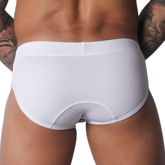 Cookie White Brief vista posterior de Gigo Underwear