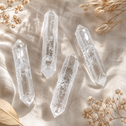 Crystal Quartz Point Pencils ( Mental Clarity and Emotional Stability)