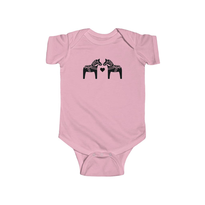 Dala Horse Baby Bodysuit Scandinavian Design Studio