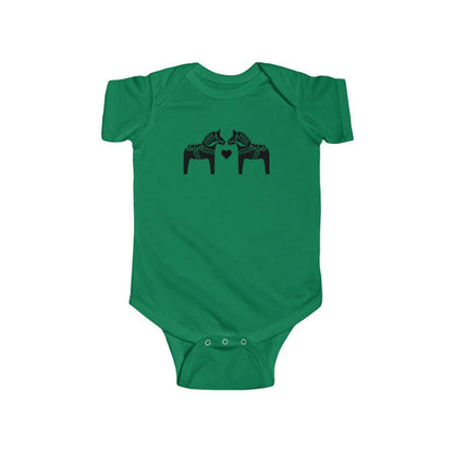 Dala Horse Baby Bodysuit Scandinavian Design Studio