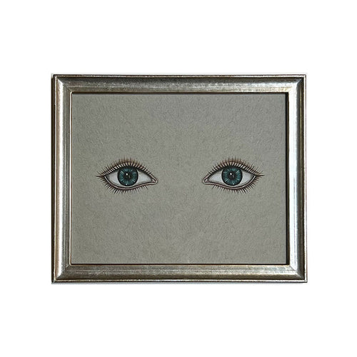 Don Carney Pair of Blue Eyes Art Print in Silver Frame