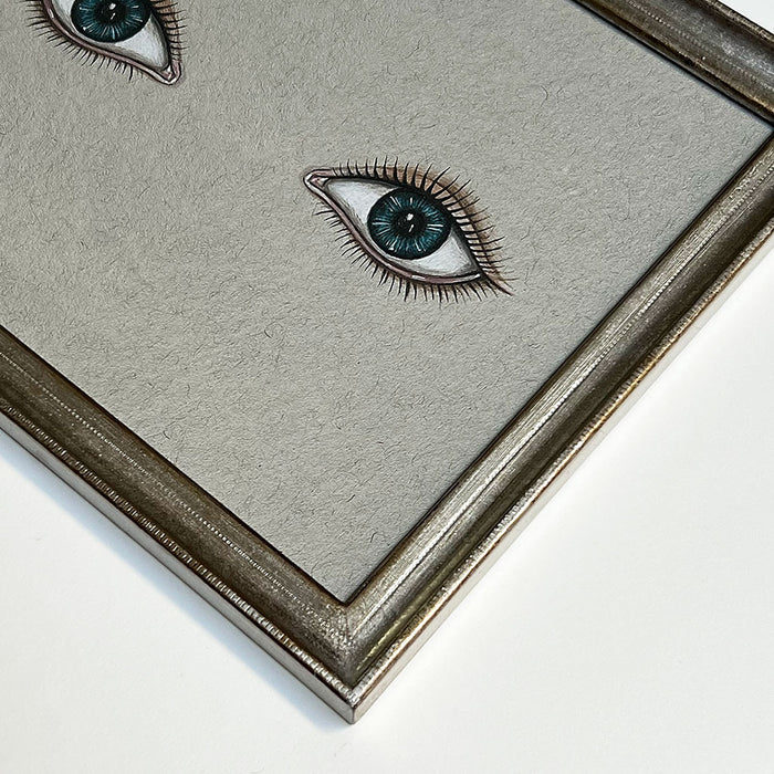 Don Carney Pair of Blue Eyes Art Print in Silver Frame