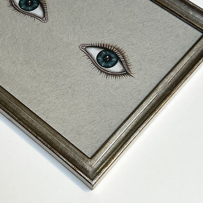 Don Carney Pair of Blue Eyes Art Print in Silver Frame