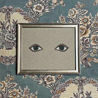 Don Carney Pair of Blue Eyes Art Print in Silver Frame