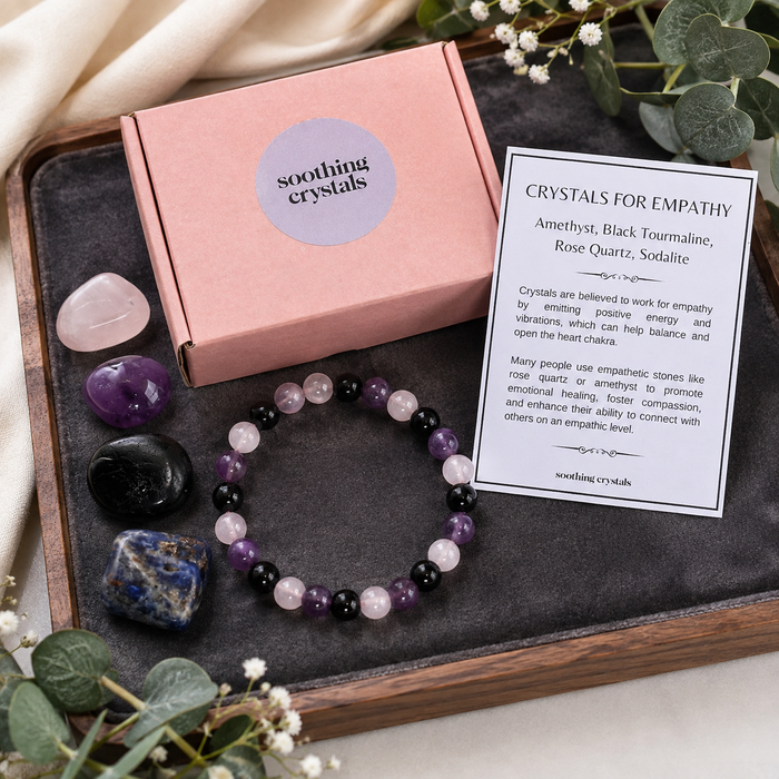 EMPATH PROTECTION Crystal Kit, Gemstone Tumble Kit, Empathy Crystal Gift Set