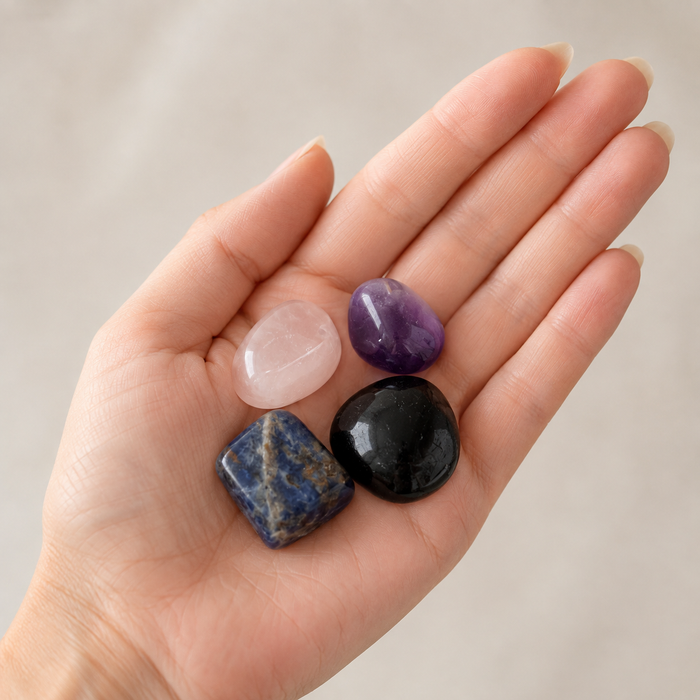 EMPATH PROTECTION Crystal Kit, Gemstone Tumble Kit, Empathy Crystal Gift Set