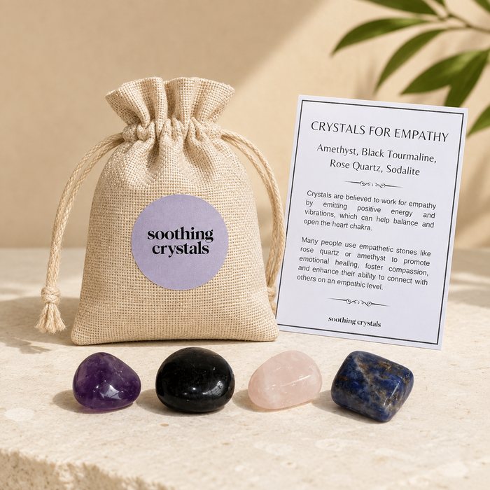 EMPATH PROTECTION Crystal Kit, Gemstone Tumble Kit, Empathy Crystal Gift Set