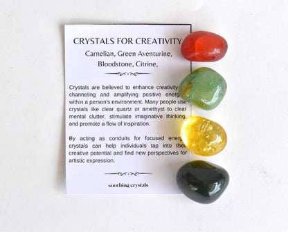 Energizes CREATIVITY Crystal Kit, Gemstone Tumble Kit, Creativity Crystal Gift Set