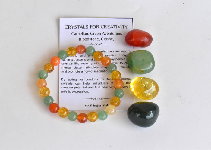 Energizes CREATIVITY Crystal Kit, Gemstone Tumble Kit, Creativity Crystal Gift Set